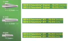 S.S.WHITE 18015-5 MICRO STF CORTO FG 313 TUNG.X5   FISSUROTOMY