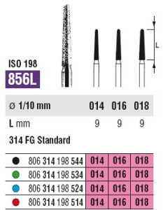 S.S.WHITE 856L-314-016 F    DIAM.X5