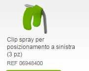 MANIPOLO W&H RIC.CLIP SPRAY PER POSIZIONAMENTO SX X3 06948400