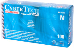 GUANTI CYBERTECH NITRILE S/POLV. BIANCHI XS  X100 - Dental Trey