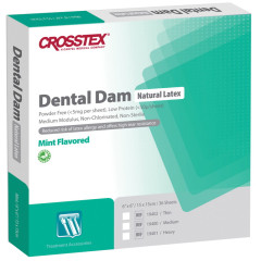 DIGA CROSSTEX DENTAL DAM S/POLVERE MEDIA VERDE X36  19400