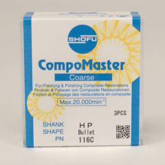 SHOFU COMPO MASTER 116C COARSE HP GIALLO PUNTA GROSSA X3