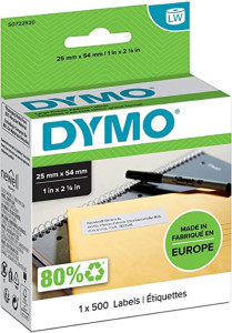 ETICHETTE PER DYMO LABELWRITER 25MMX54MM ROTOLO   500PZ