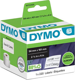 ETICHETTE PER DYMO LABELWRITER 54MMX101MM ROTOLO 220PZ